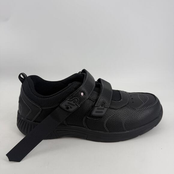 Orthofeet Alamo Shoes Mens Size 10.5 Black Leather Orthopedic Comfort Sneakers main image 10